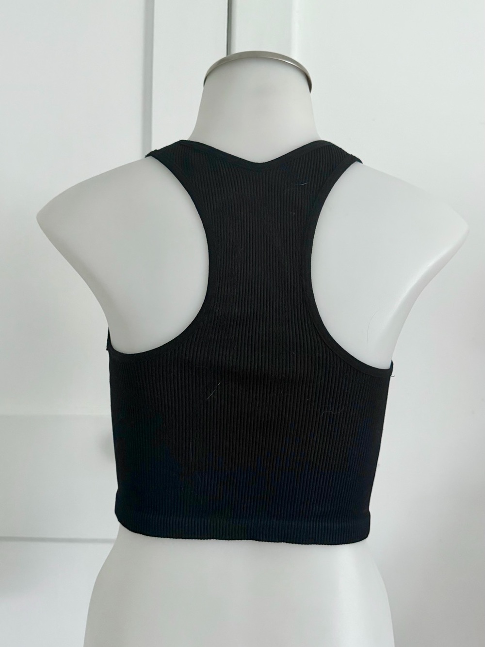 Zella Ribbed Scoop Crop Tank/Sports Bra Racerback - Picture 2 of 2